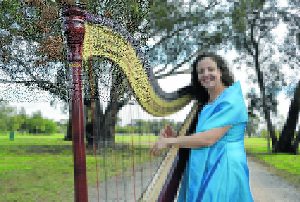Leah O’Rourke is happy to play harp at any function.   Photo: Bill Jayet 