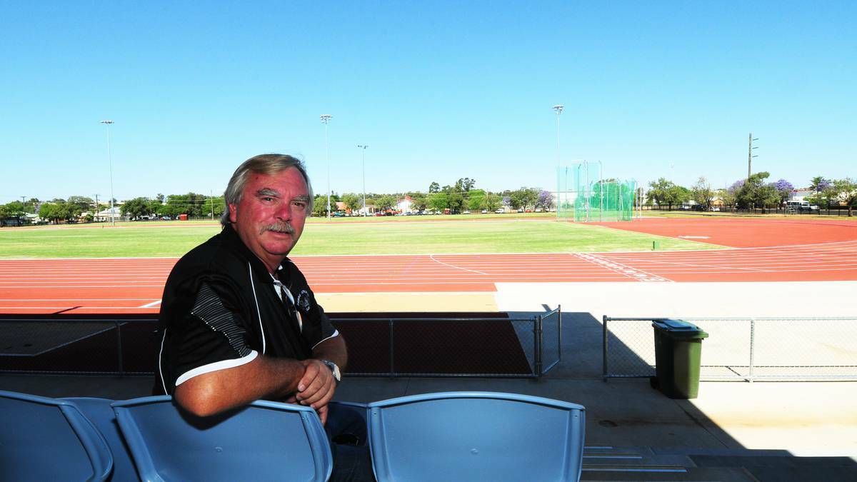 Dubbo Athletics president David Williams at the newly completed Barden Park. Competition for the local club returns tomorrow night. Photo: Greg Keen