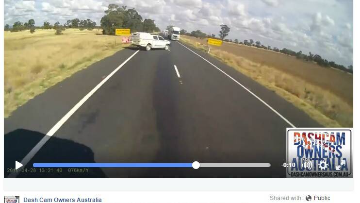 Cop caught out in dangerous u-turn near Tomingley | Video