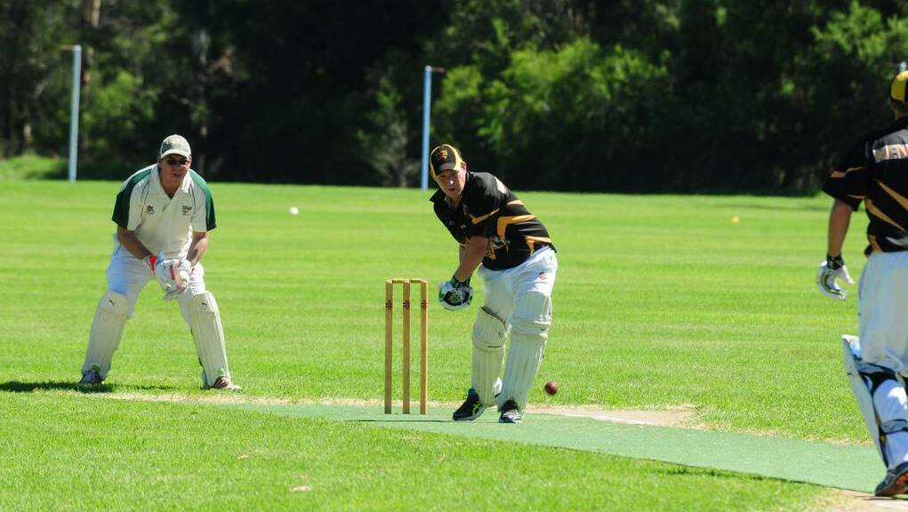 James Amey made 26 not out for Newtown Gold on Saturday as they cruised past CYMS Cougars. Photo: Hannah Soole