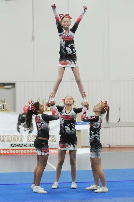 Dubbo Cheer Academy students show off their skills at a display night held at Dubbo PCYC.