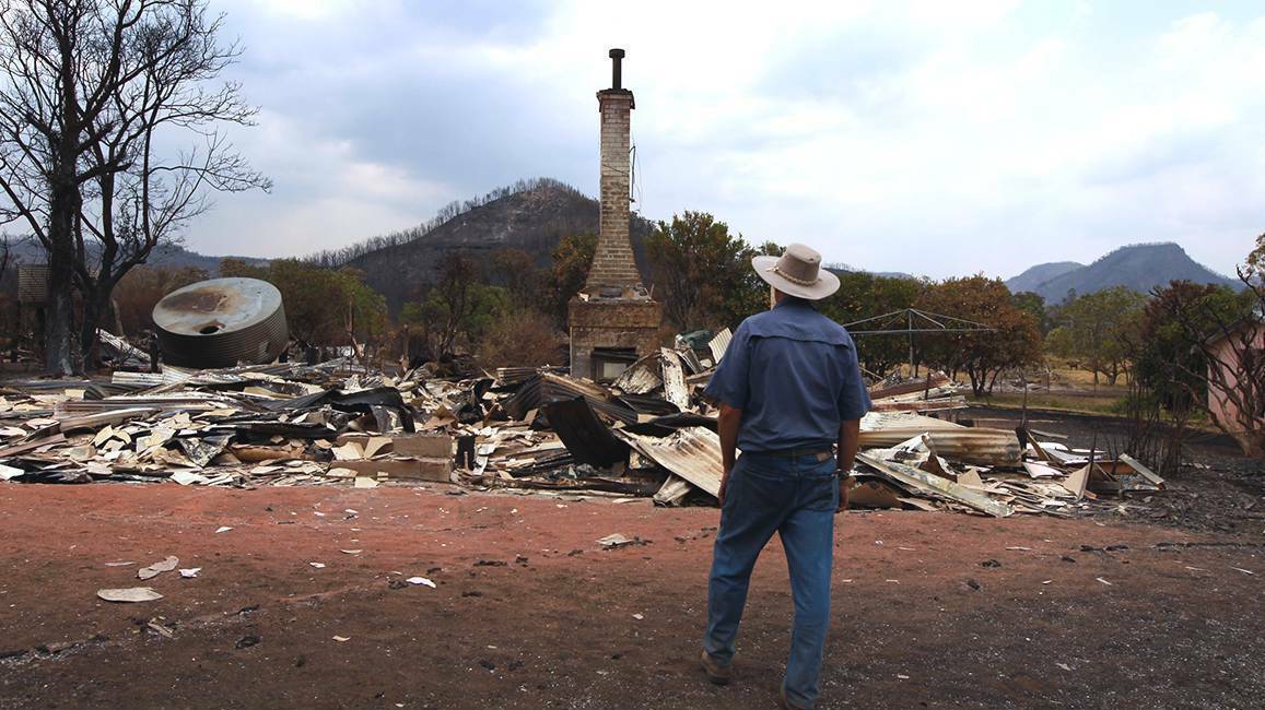 Vincent Morrisey lost his family home, but his cattle survived the 2013 Coonabarabran fires. Photo: Jacky Ghossein