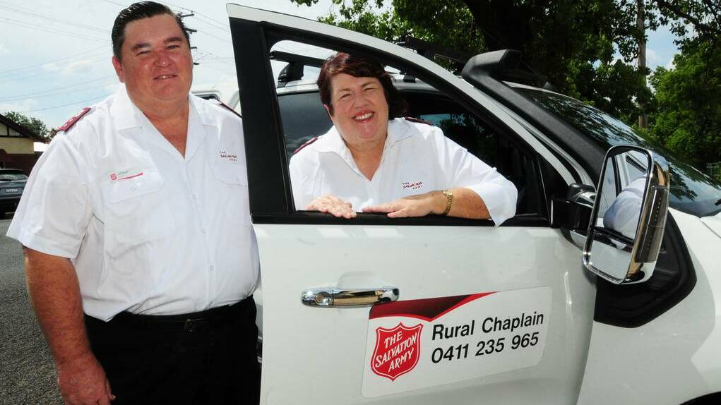 Jeff and Sharilyn Bush are the Salvation Army's new rural chaplains for Central NSW. Photo: HANNAH SOOLE
