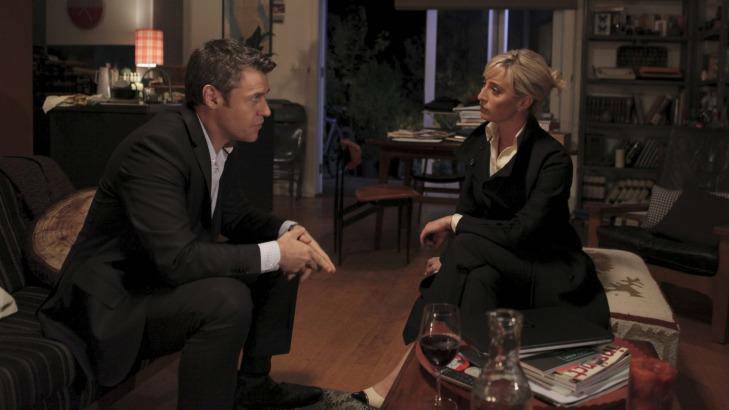 Rodger Corser and Asher Keddie in Party Tricks.