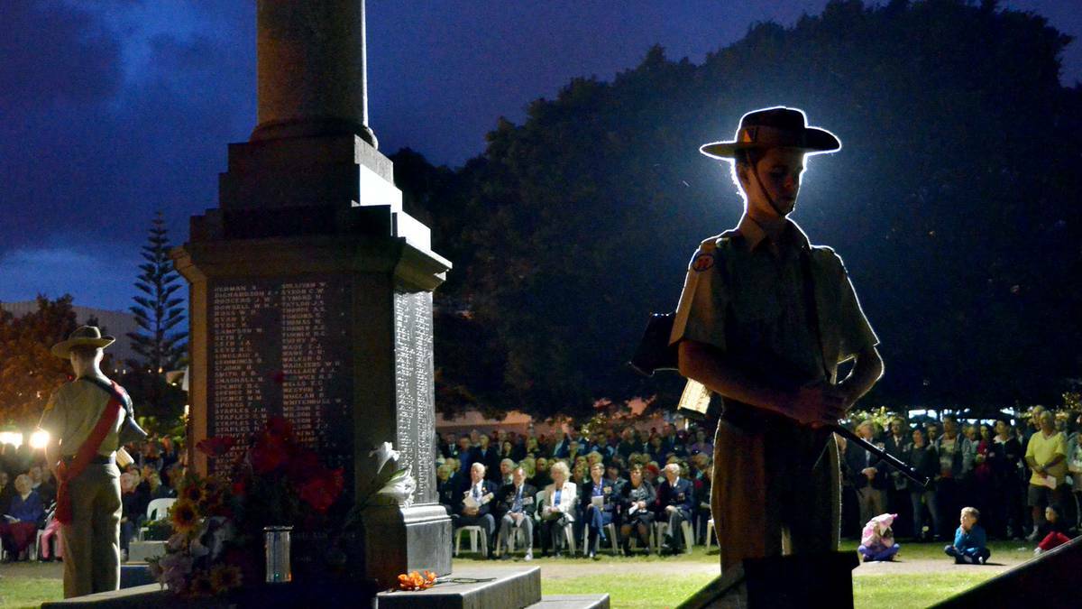 PORT MACQUARIE: The Anzac Day dawn service on the town green. Photo: Peter Gleeson, Port Macquarie News. 