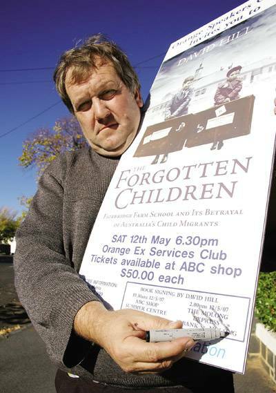 SHUT OUT: David Hill and Wade Mahlo (pictured) want to go back to  Molong to launch The Forgotten Children, after the 2007 launch was cancelled.