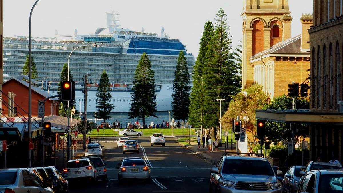 The Celebrity Solstice leaving Newcastle, Sunday March 9, 2014. The ship set a record as being the largest ship to ever berth in the port. Picture Eddie O'Reilly