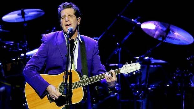 Glenn Frey from US rock band The Eagles performing at The Superdome, Homebush, Sydney. Photo: Domino Postiglione 
