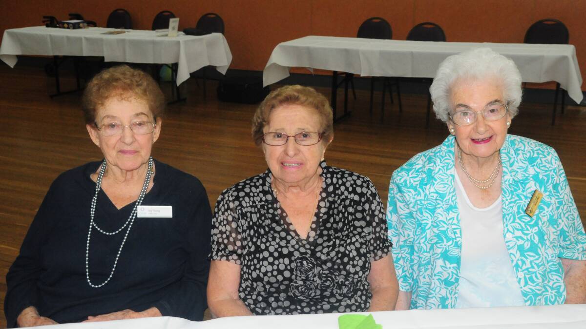 DUBBO DAY VIEW CLUB: Ida Young, Frances Zumbo and Mollie McGuinn. Photo: LOUISE DONGES