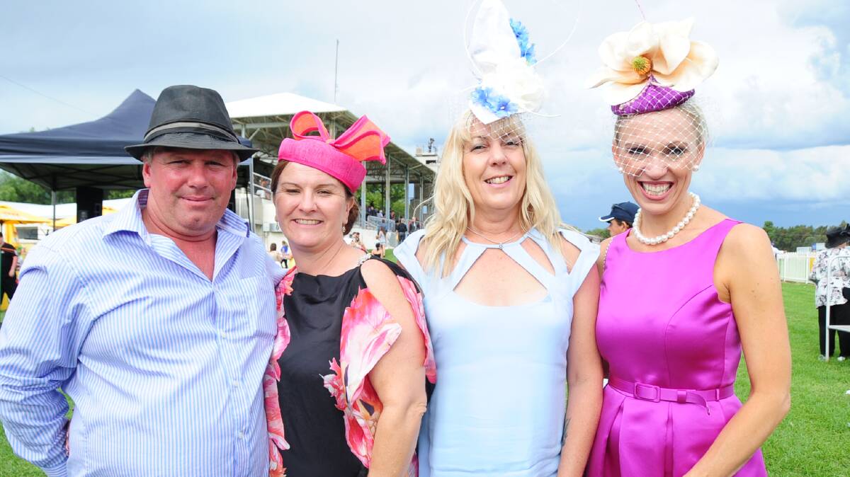 WELLINGTON BOOT: Degen and Julie Brown with Kim Caton and Jac Emery. Photo: Cheryl Burke. 