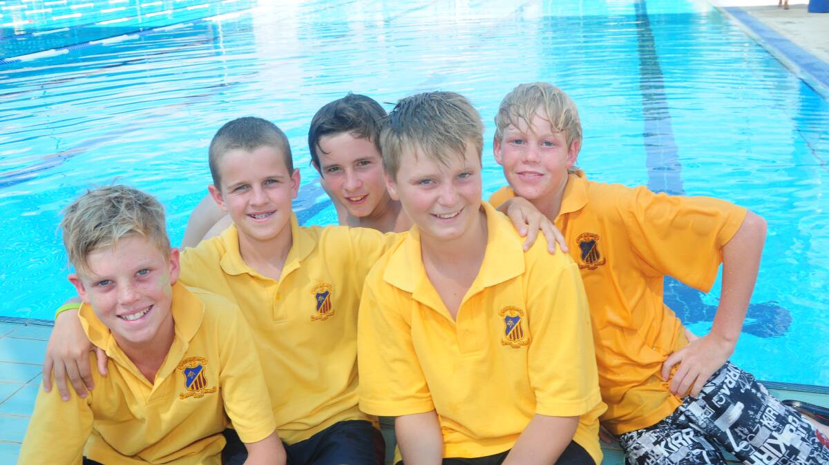 ST JOHN'S COLLEGE: Jack Lenord, Jye Herring, Thom Graham, Ryda Deveson and Lachlan Hutchison. Photo: LOUISE DONGES. 
