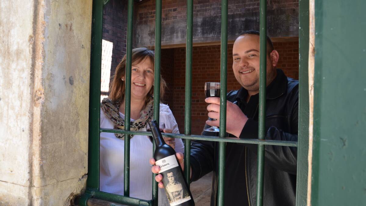 Forget 'crime and punishment' - Two Doors owner Alison Reaburn and Old Dubbo Gaol events manager Ruann Van Der Watch have combined forces to bring residents Wine and Nourishment this Friday night. Photo: TAYLOR JURD