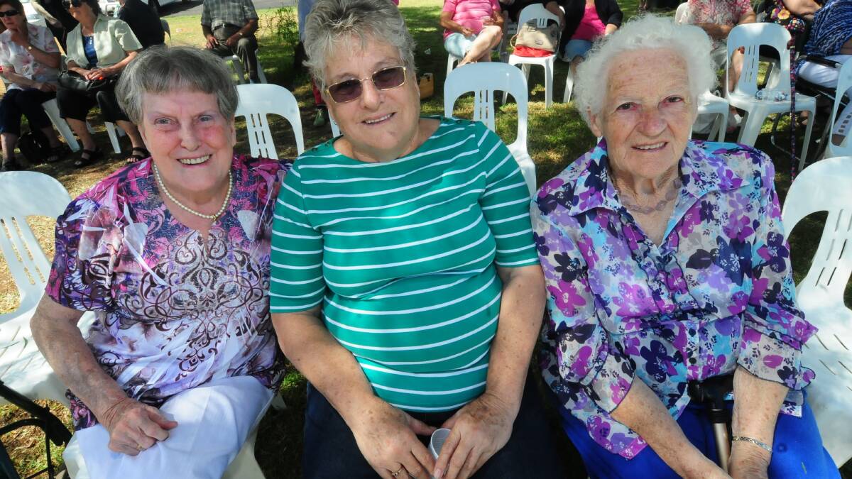 HARMONY DAY: Margaret Seton with Jan and Muriel Miller.  Photo: Louise Donges