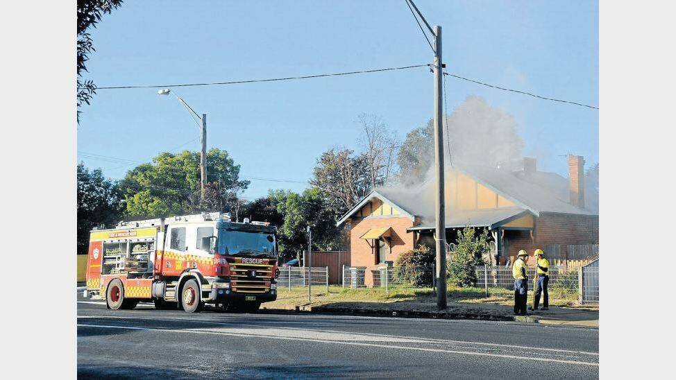 MAY: The house fire on Wingewarra Street was believed to have started in the laundry. Photo: BELINDA SOOLE
