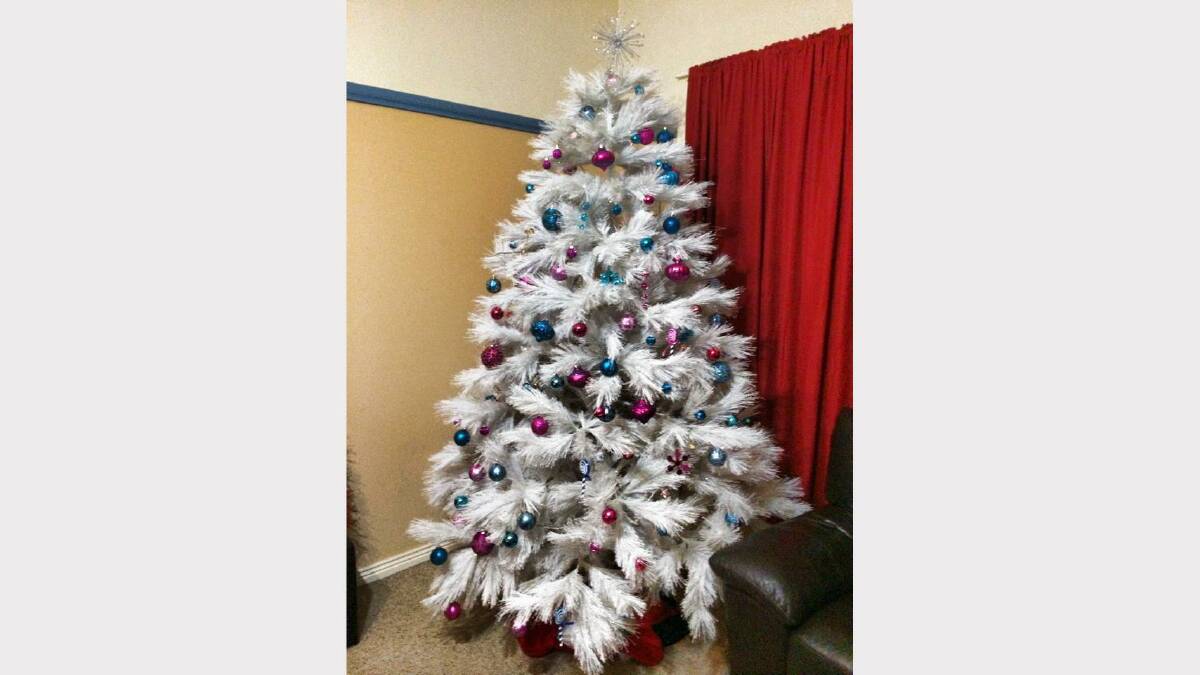 16. HOME: Lenny Zed sent through this decorated white tree. Is it the best tree you have seen? Vote below. 
