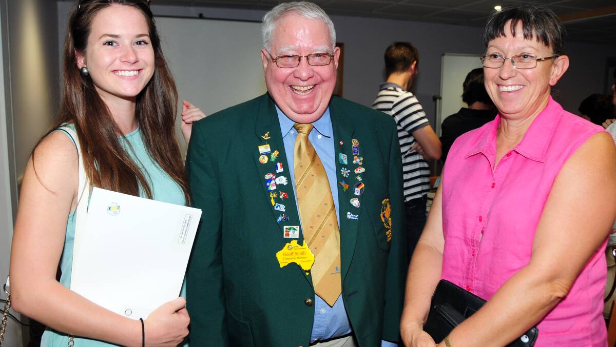 ROTARY EXCHANGE INFORMATION NIGHT: Erin O'Leary, Geoff Smith and Louise O'Leary. Photo: BELINDA SOOLE