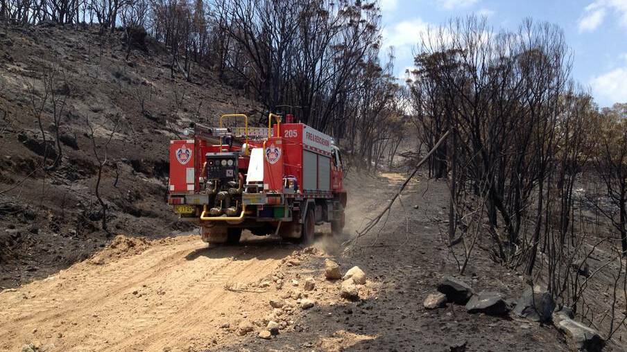 One of many Fire and Rescue NSW crews sent to battle the Wambelong fire. Photo: FIRE AND RESCUE NSW