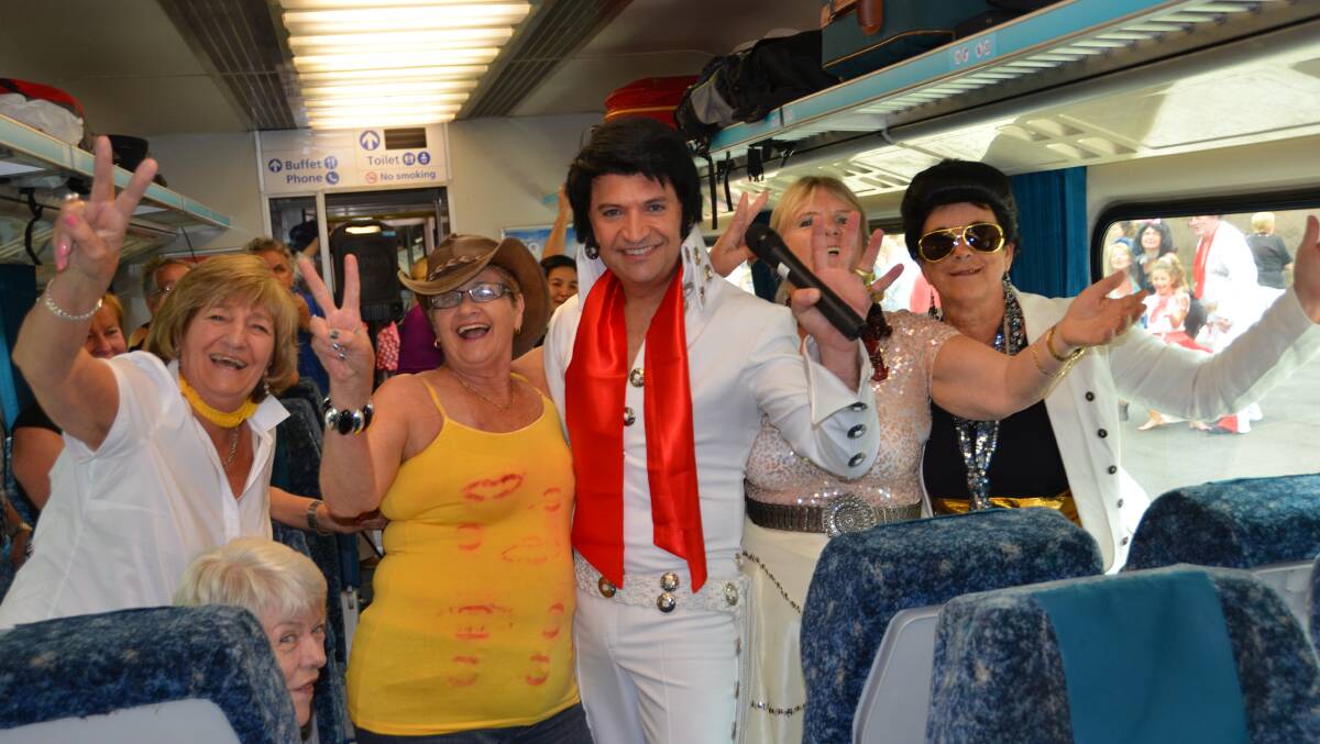 The Elvis Express stops at Lithgow on the way to Parkes. Photo: Jeff Geddes