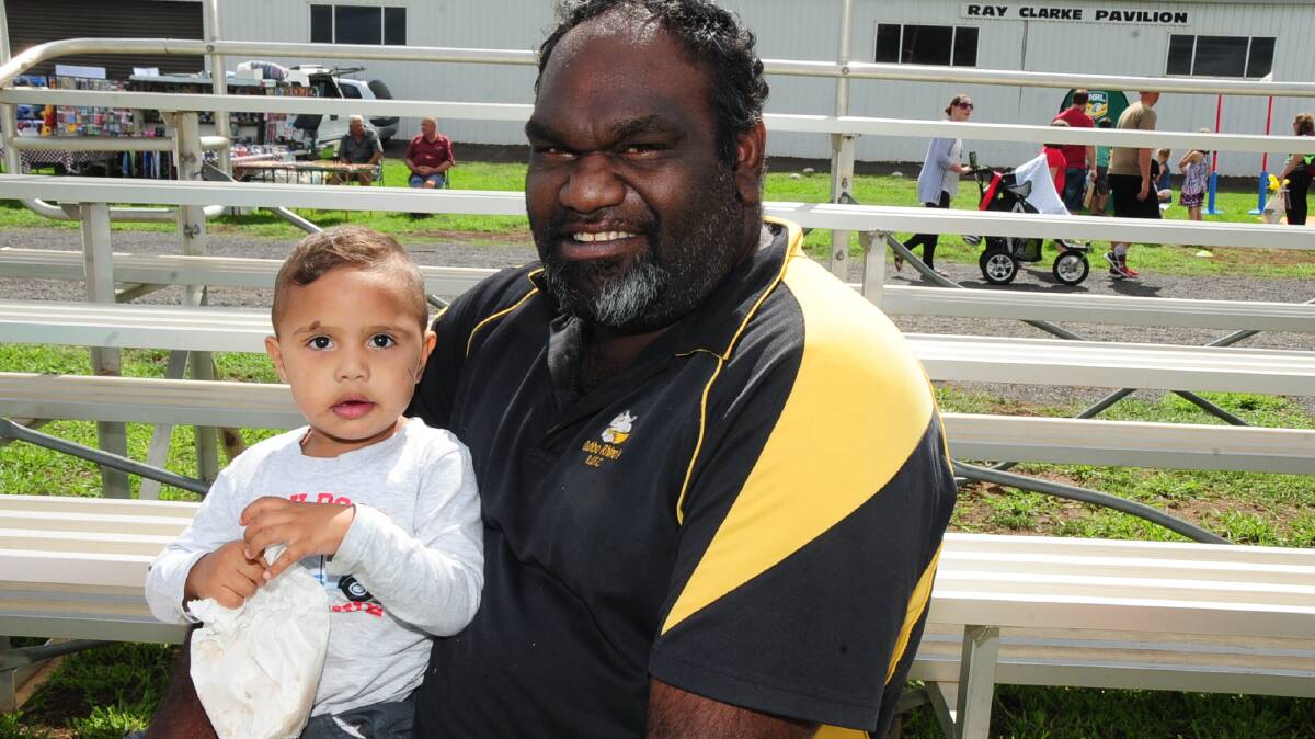 DADS FOR KIDS: Isaiah Walford and Chris Hart,  Photo: CHERYL BURKE. 