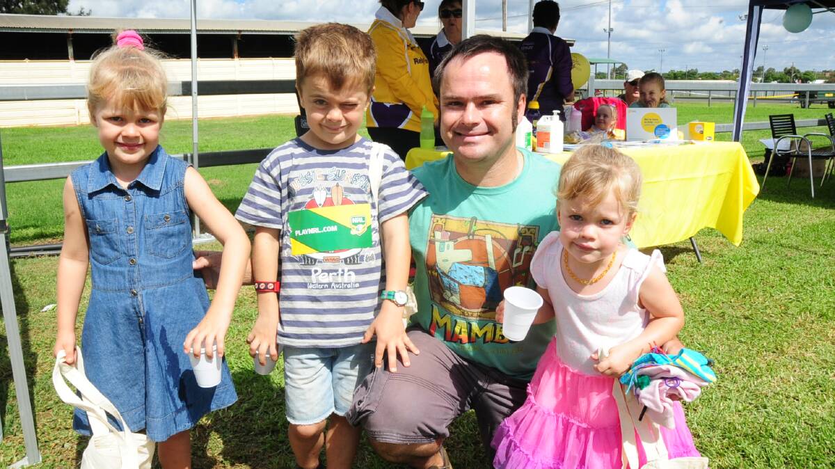 DADS FOR KIDS: Faith, Jacob, Keiran and Grace McLean.  Photo: CHERYL BURKE. 