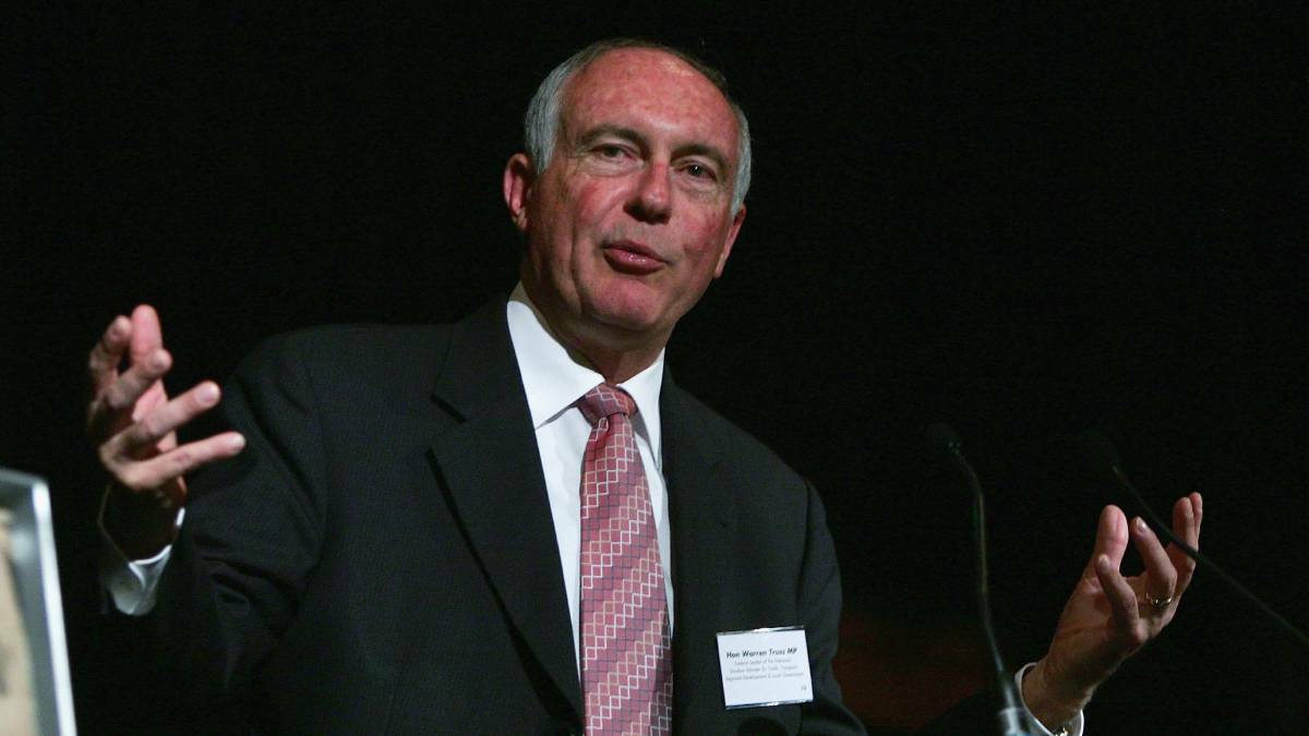 Deputy Prime Minister and federal Minister for Infrastructure and Regional Development Warren Truss. File photo