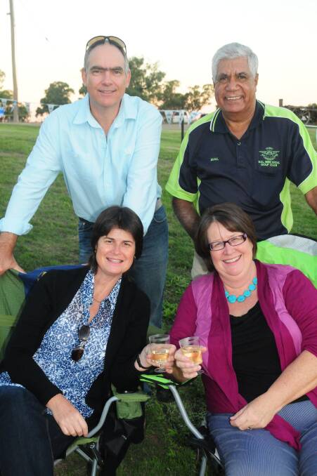 FLIX AND THE STIX: David Rootes, Mal Morris, Anne Rootes and Jill Morris. Photo: HOLLY GRIFFITHS