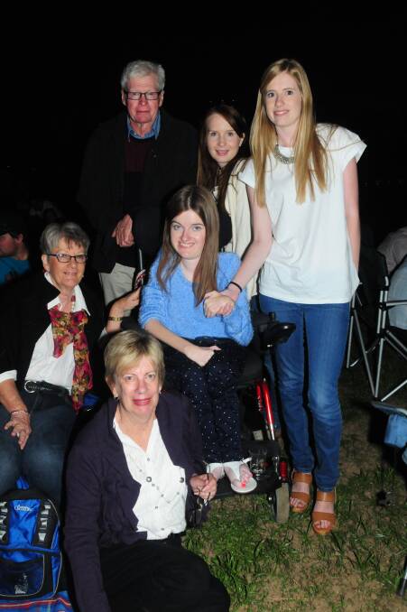 Jenny, Greg and Kate Thomas with Kess Danson, Ellie Thomas and Alison Thomas. Photo: HOLLY GRIFFITHS