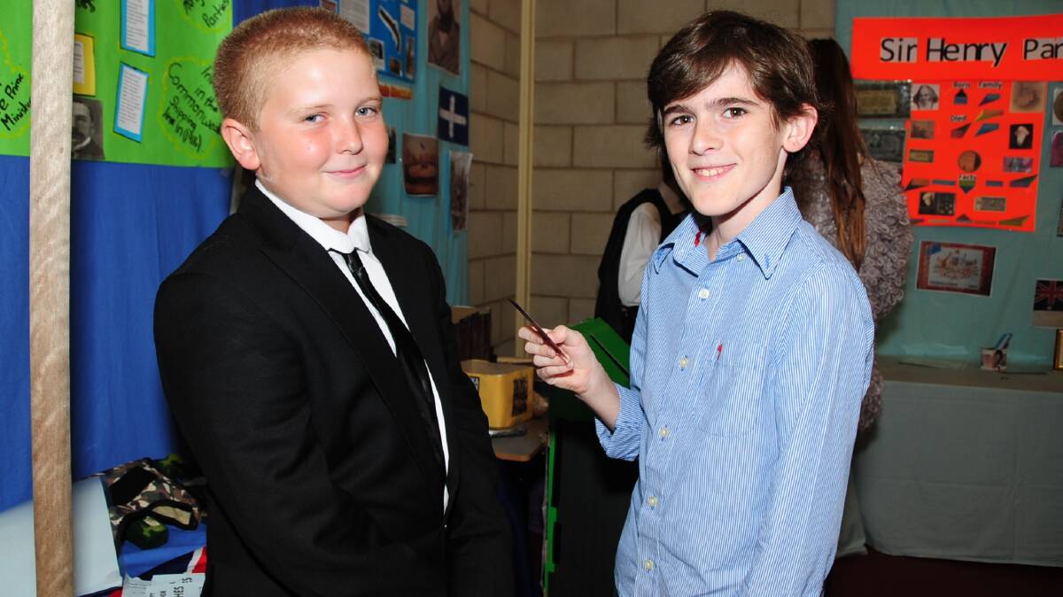 NIGHT OF NOTABLES: Connor Albert and Andrew Gibson.  Photo: BELINDA SOOLE. 