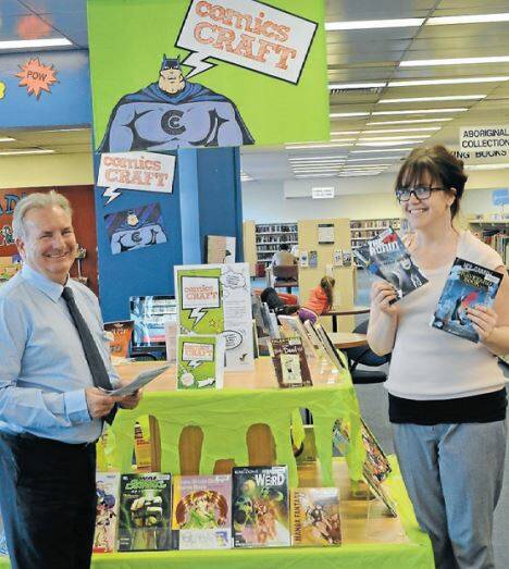 Maquarie Regional Library director John Bayliss and library assistant Sarah Tillbrook. PHOTO: TAYLOR JURD