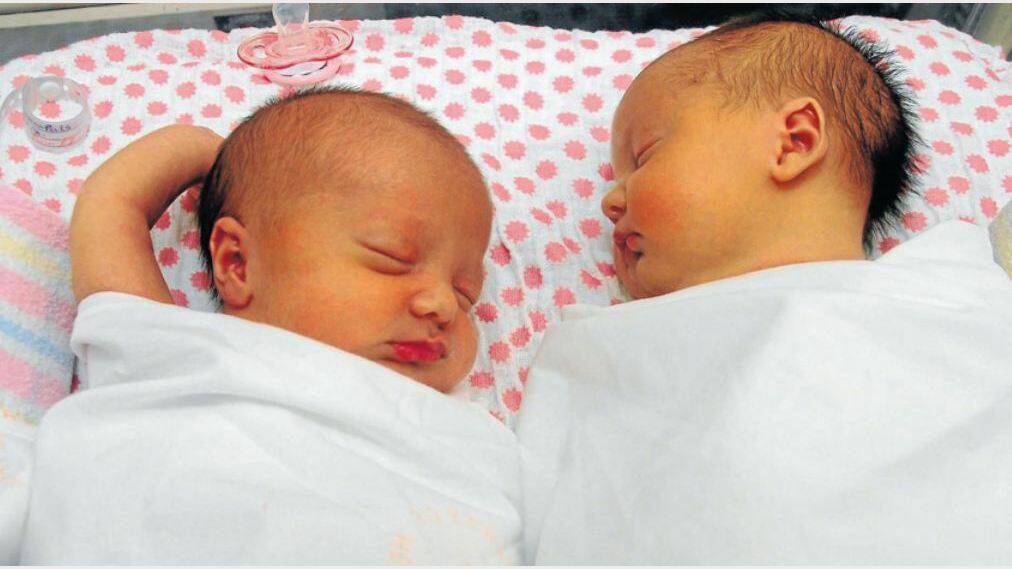 FEBRUARY 4: Ava Lea Theresa Short and Mia Ann Lynette Short are daughters for Johanna Knight and Harley Short. 