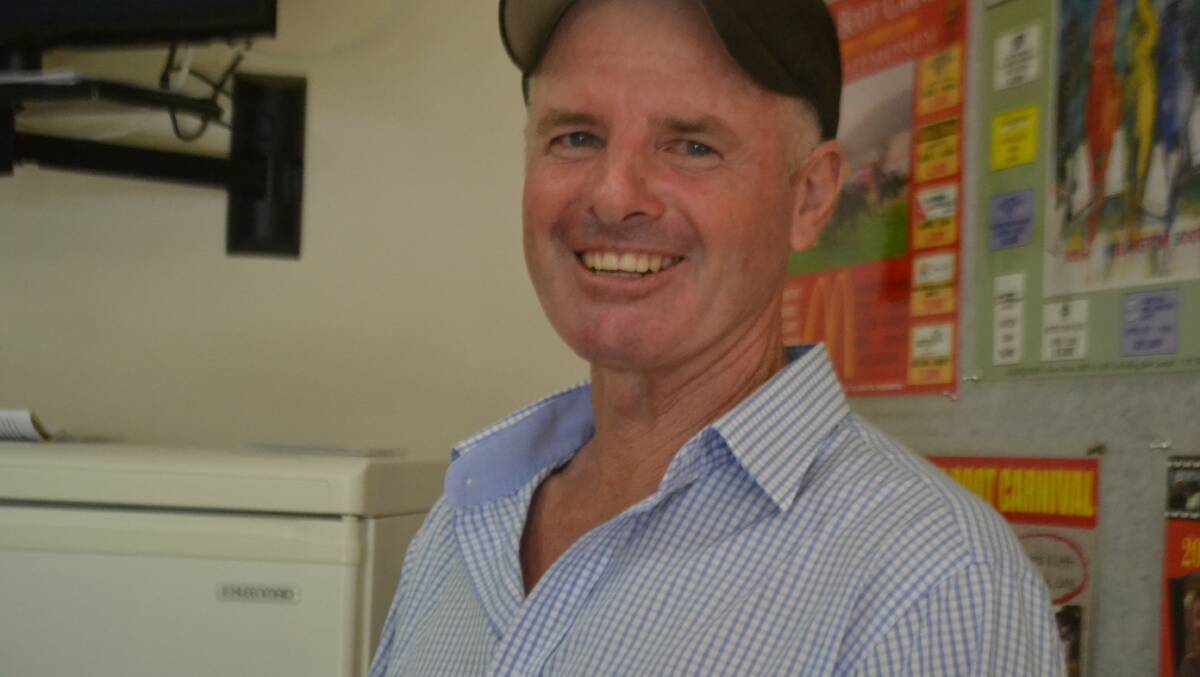 Trainer of Arwoc Ken Parsons of Cowra has a smile after race 3