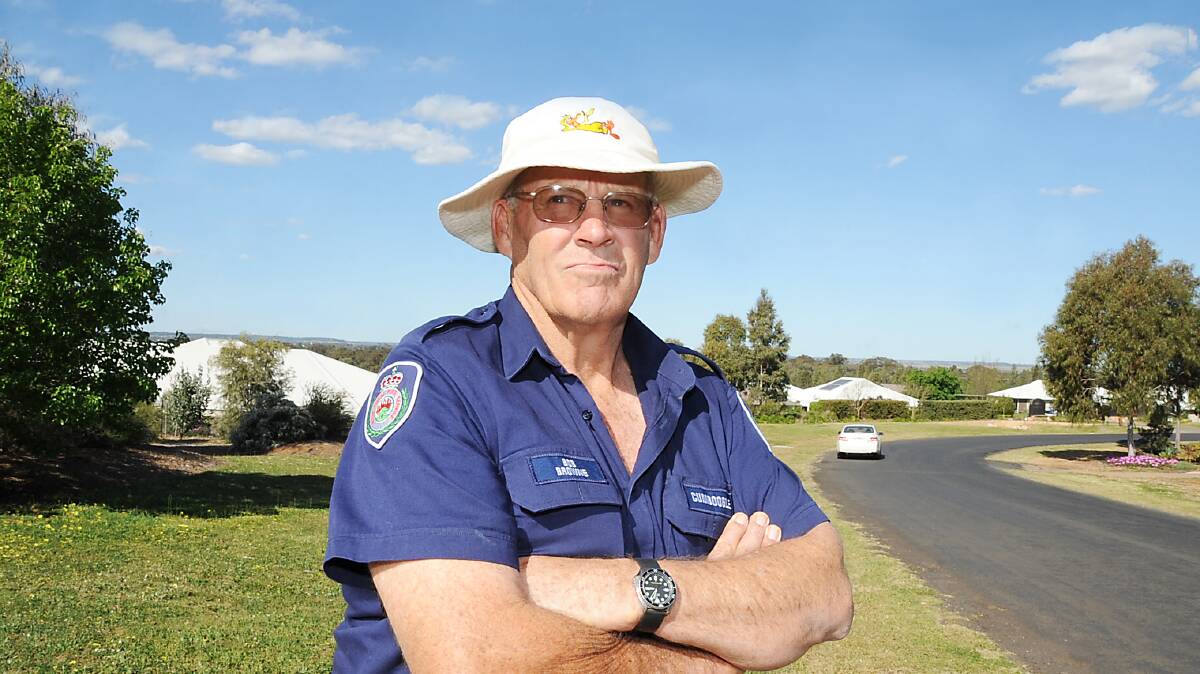 Kintyre Estate resident Bob Browne in Glenabbey Drive, which he maintains will have traffic problems in the future when a nearby subdivision takes shape. Photo: BELINDA SOOLE