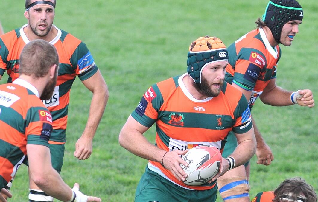 HERE THEY COME: Orange City skipper John Colgan knows the Eagles' monster pack will be after his side on Saturday. Photo: STEVE GOSCH