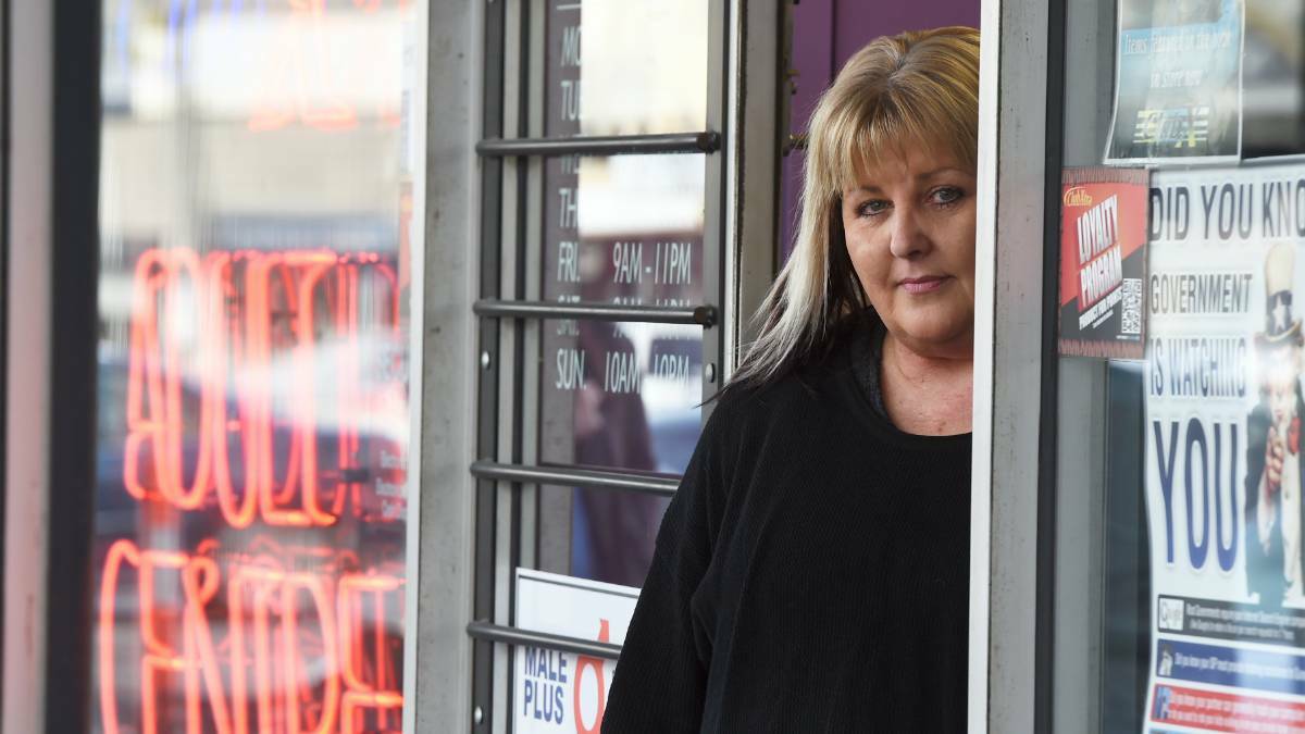 Toni Atkinson, manager of the Ballarat Club X store on Armstrong Street North. Pic: Lachlan Bence