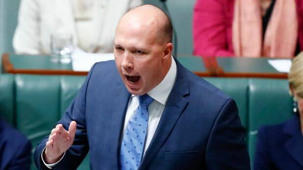 Immigration Minister Peter Dutton would not comment on the class action on Wednesday. Photo: Alex Ellinghausen
