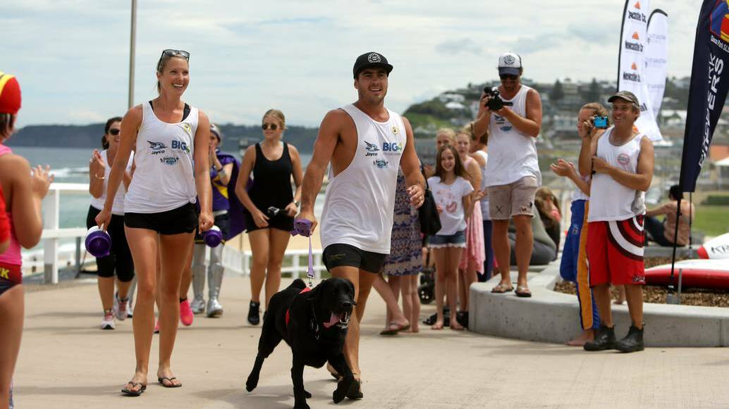 Max and Karstan reach their destination after 1200 kilometre walk for the Starlight Foundation. Picture: Jonathan Carroll