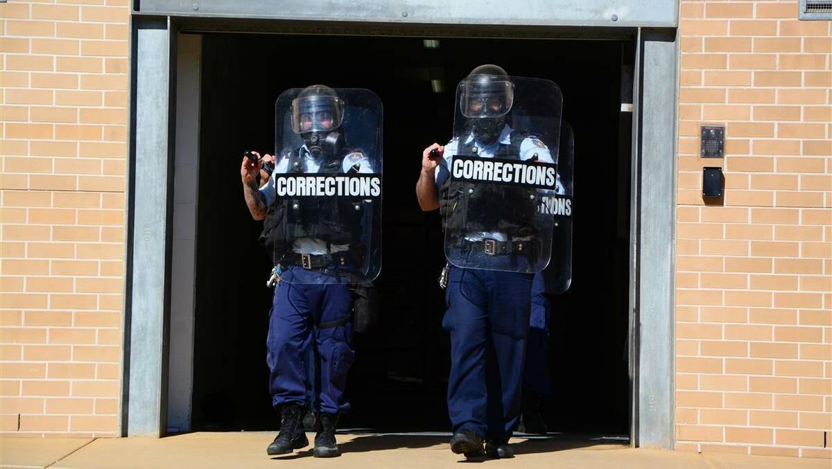 Riot training at Cessnock Correctional Complex. PHOTOS: Stuart Scott