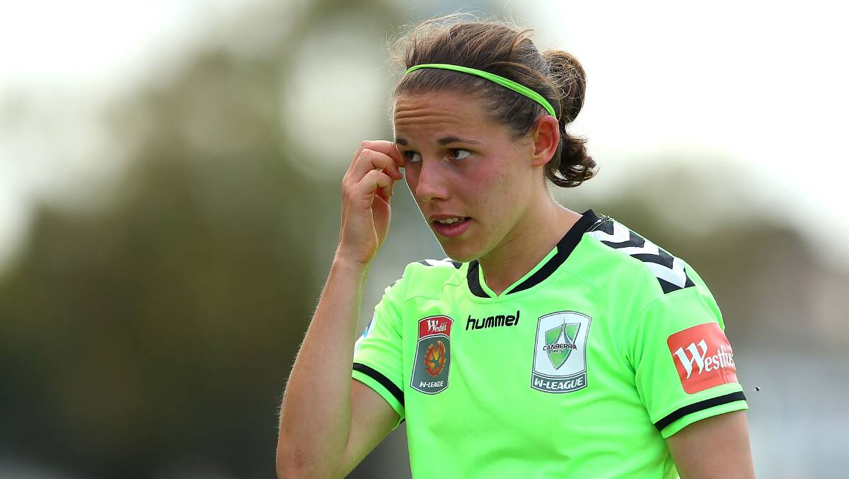 Nicole Begg captained Canberra to the W-League title this afternoon. Photo: GETTY IMAGES
