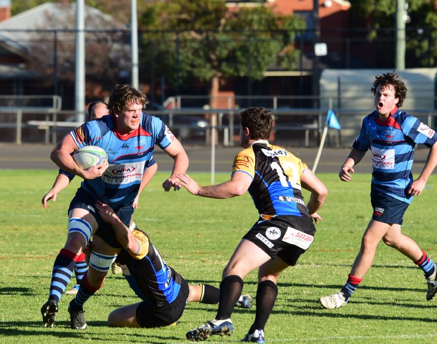 John Korff was strong performer in a powerful Dubbo pack as the Roos beat CSU on Saturday. Photo: CHERYL BURKE
