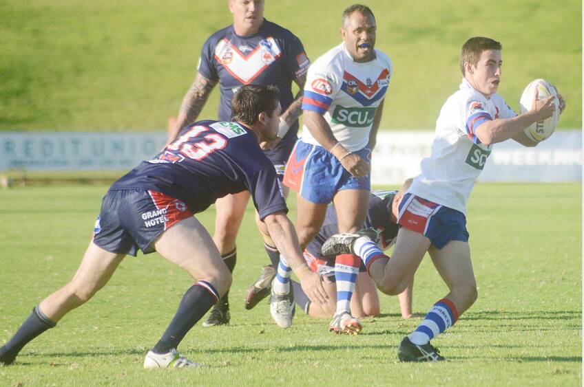 Sam Dwyer scored three tries for the Spacemen. 0415league_3040