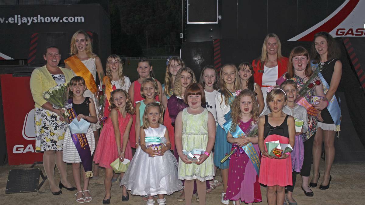 LITHGOW: The entrants of the 2014 Junior Showgirl Competition. 