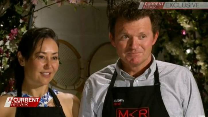 Carol Molloy and Adam Anderson on MKR. Photo: Screen grab: A Current Affair