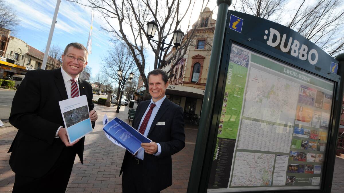 MP Troy Grant and Mayor Mathew Dickerson launching the MAG plan, which has been two years in the making, yesterday.  