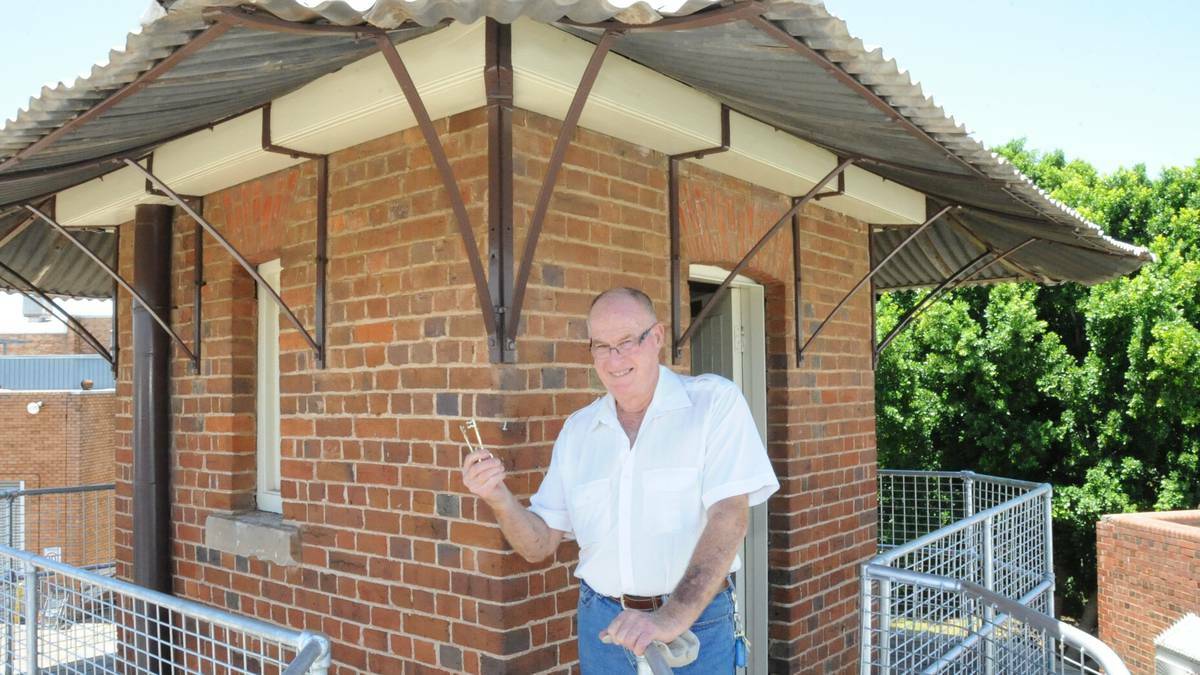 Project Manager of the Old Dubbo Gaol watchtower refurbishment Mike Blake with the newly re-opened attraction. Photo: HANNAH SOOLE.