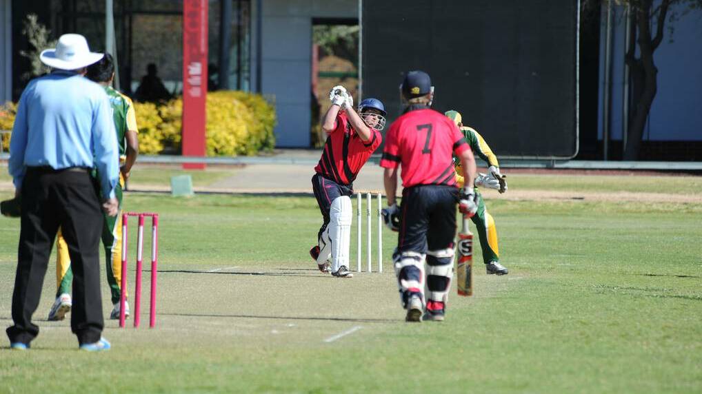 Mick Curtale at the crease for Western Zone against Hawkesbury earlier in the season. Photo: BELINDA SOOLE