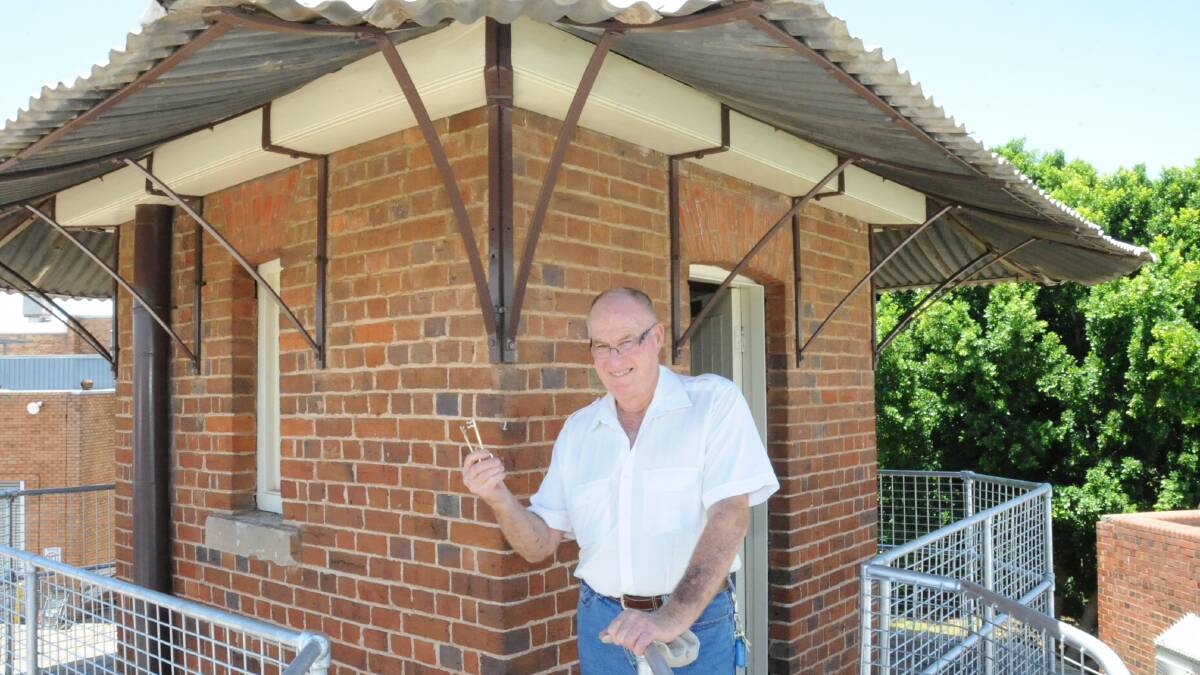 Project Manager of the Old Dubbo Gaol watchtower refurbishment Mike Blake with the newly re-opened attraction. Photo: HANNAH SOOLE.