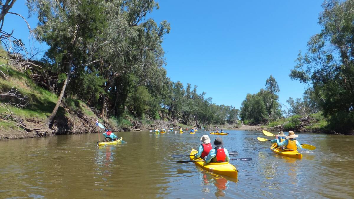 RiverSmart is promising participants in its inaugural Macquarie River Paddle-a-thon a different view to the one provided by the WomDomNom four-day paddle from Wellington to Narromine (pictured).
Photo: Contributed