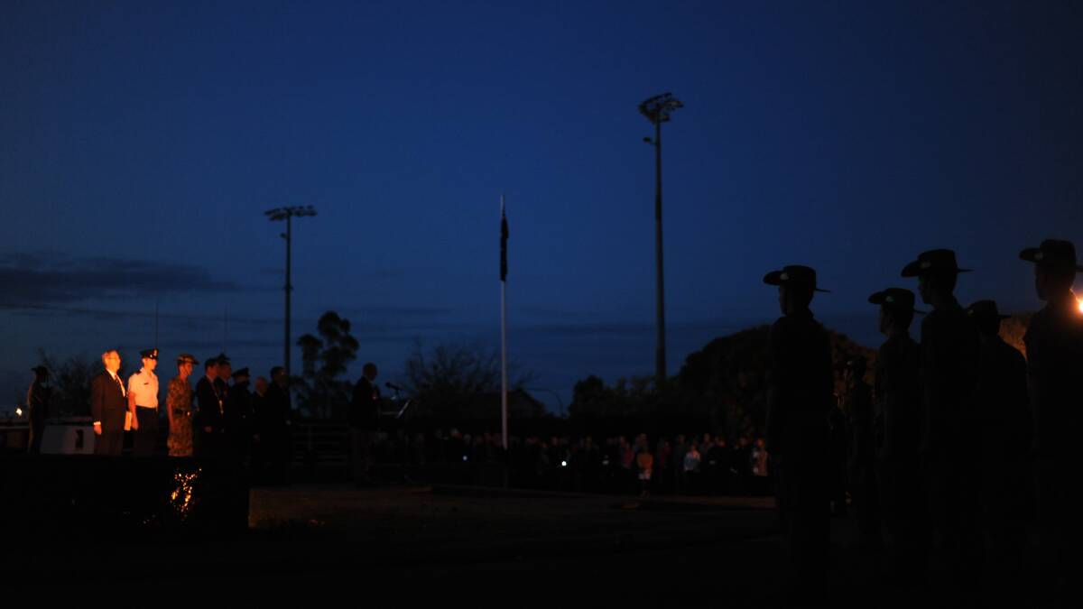 Thousands gather for the ANZAC Dawn Service at Victoria Park Dubbo Photo Belinda Soole