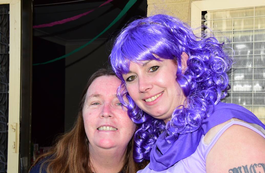 Vicki Ebzery and Emma Gane celebrating Ms Gane's life free from domestic abuse. Photo: BROOK KELLEHEAR-SMITH