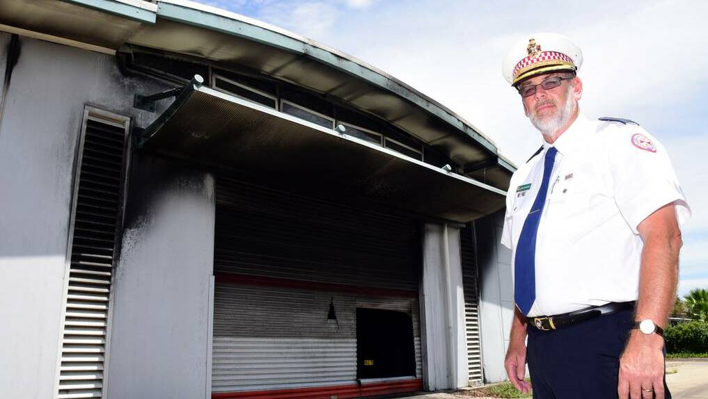 NSW Ambulance Deputy Director of Operations Western Sector John Stonestreet at the fire-damaged Dubbo Ambulance Station. Photo: BELINDA SOOLE